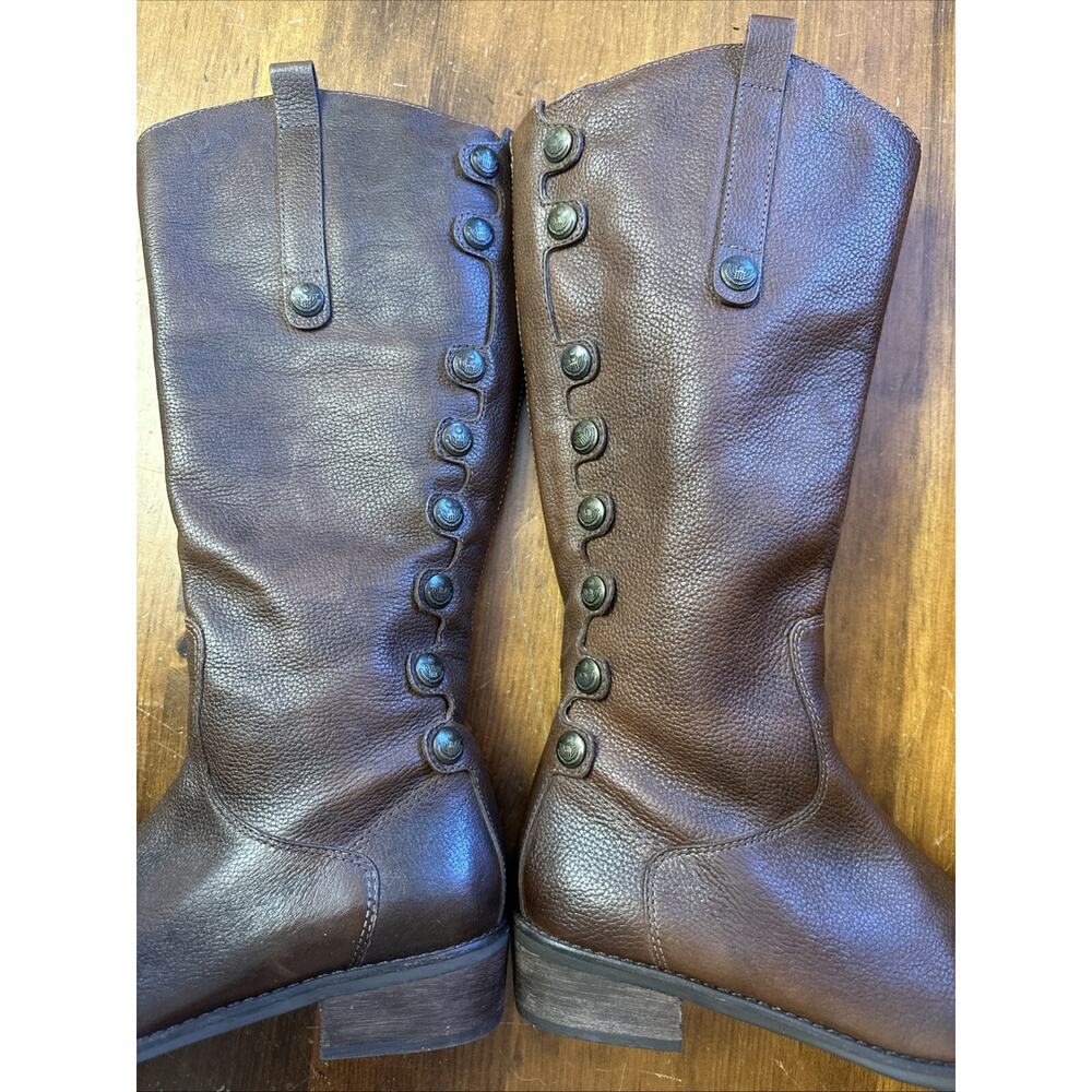 Matisse Women's 8 Sargent Brown Leather Mid Calf Western Riding Boot Side Zip - Picture 2 of 14